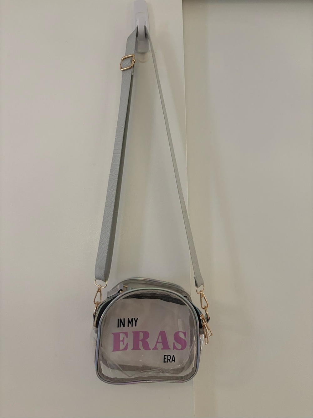 Clear Taylor Swift Era Crossbody Bag with Pink Accent - Picture 1 of 3